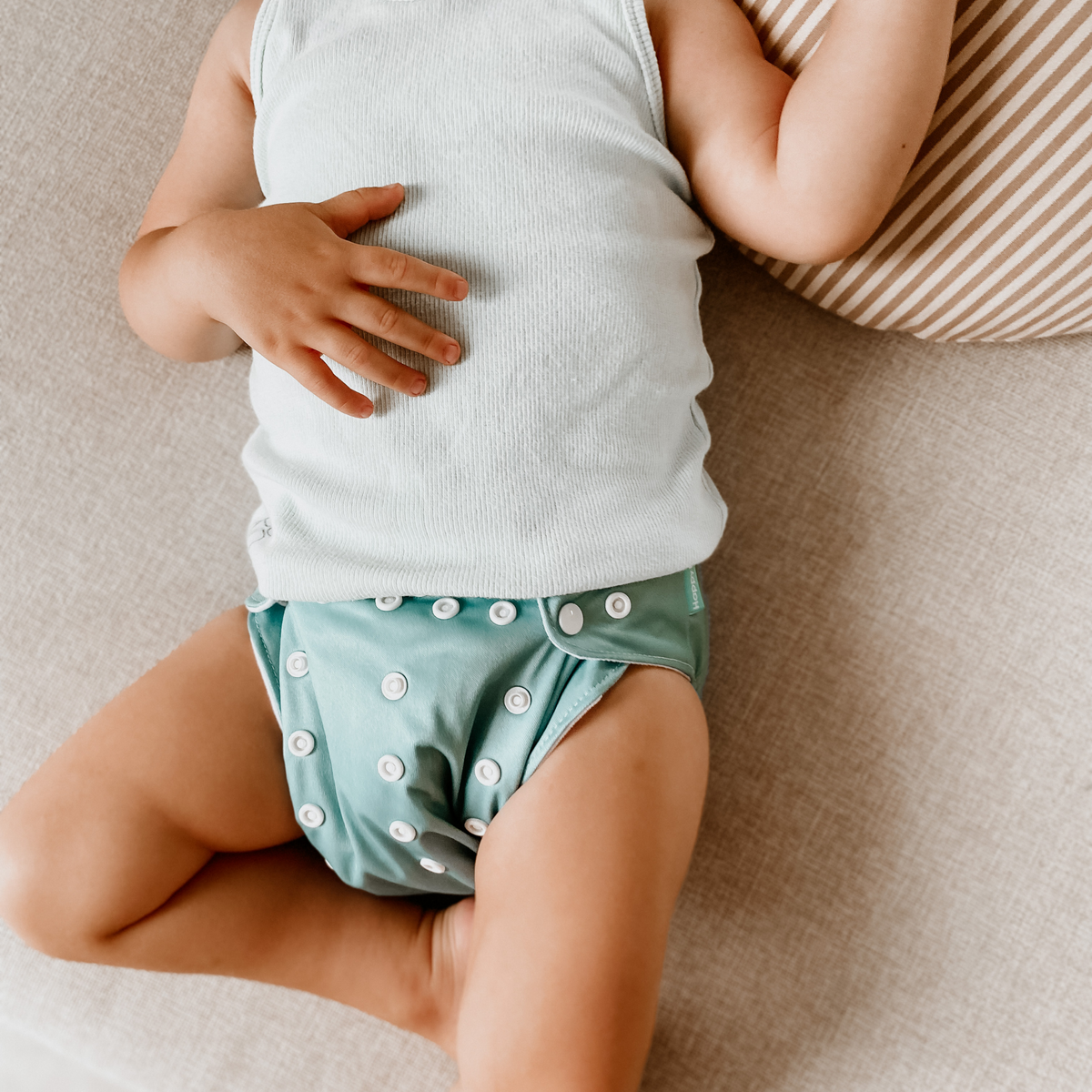 Herbruikbare en lekvrije stoffen luiers voor baby's