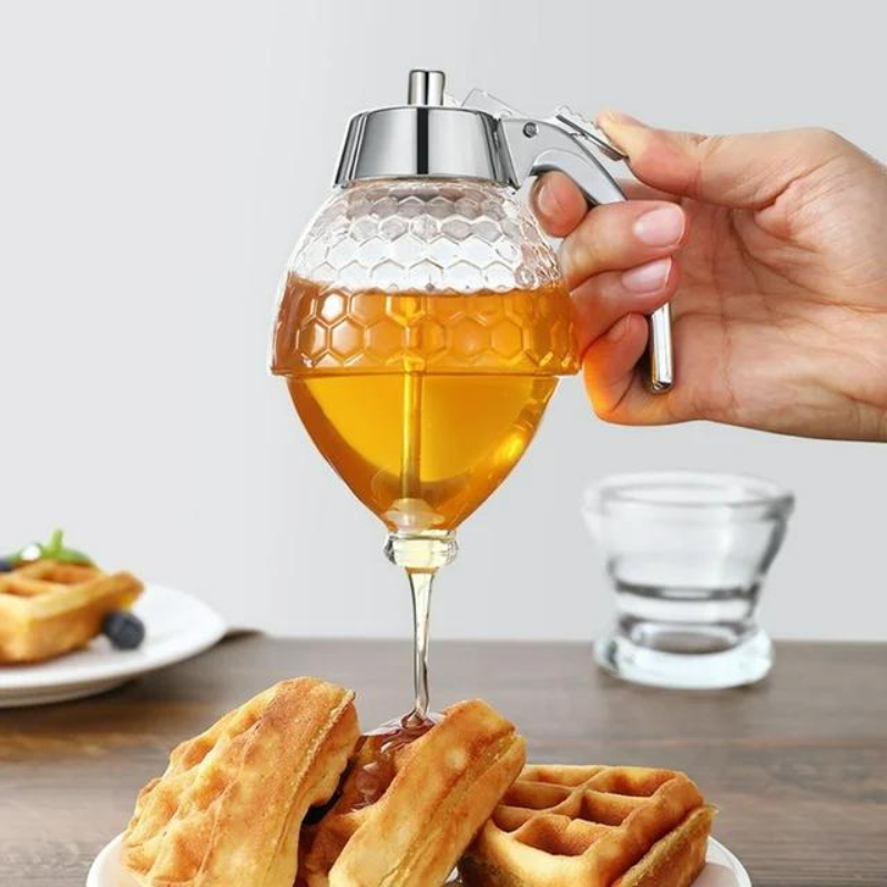 En handige honingdispenser