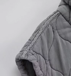 Grijze mouwloze katoenen bodywarmer