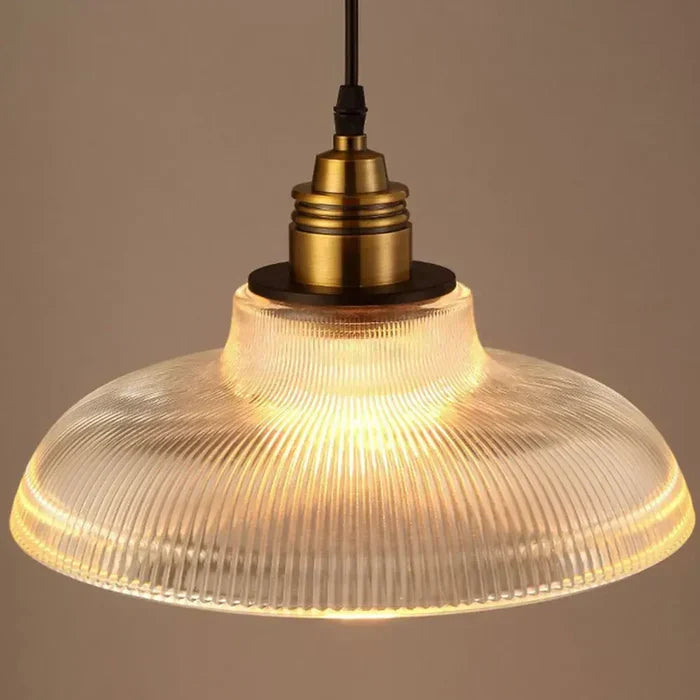 Hanglamp van glas en metaal