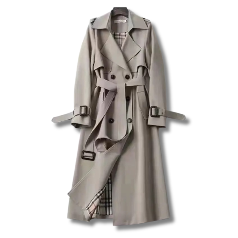 Berta | Trenchcoat met verstelbare ceintuur en mouwbanden