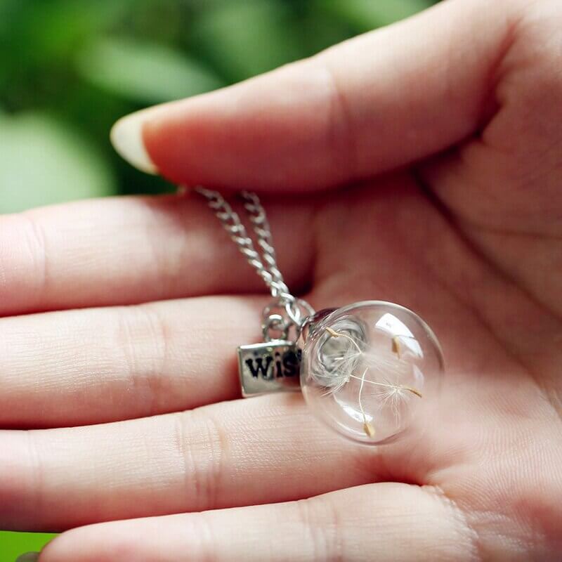Vintage wens paardebloem ketting