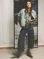 Mid-Rise barrel jeans