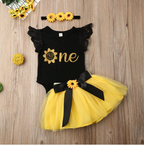 Babyset met zonnebloemmotief