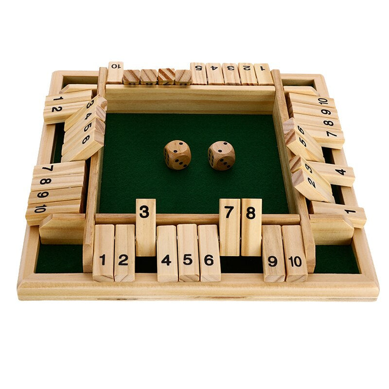 Houten dobbelstenen bordspel