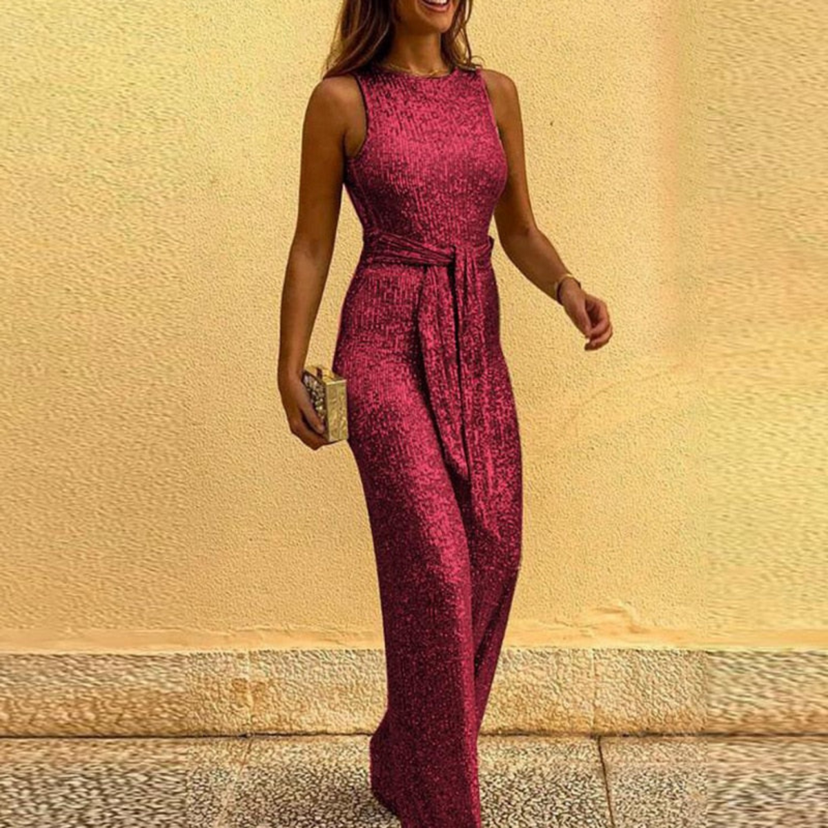 Mouwloze party-jumpsuit dames – figuuraccentuerend & feestelijk