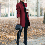 Dames winterjas met staande kraag en tijdloos design — afbeelding 24