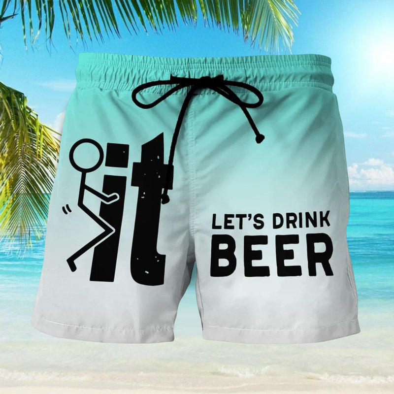 Hawaii heren zwembroek met elastische taille