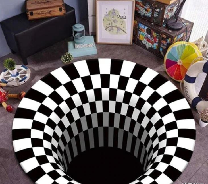 Vloermat met optische illusie