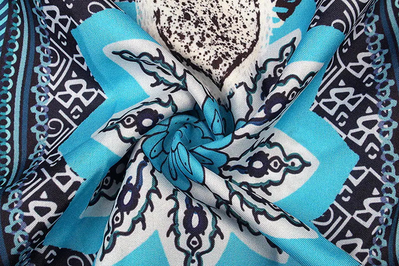 Off-Shoulder zomerjurk met etnische print