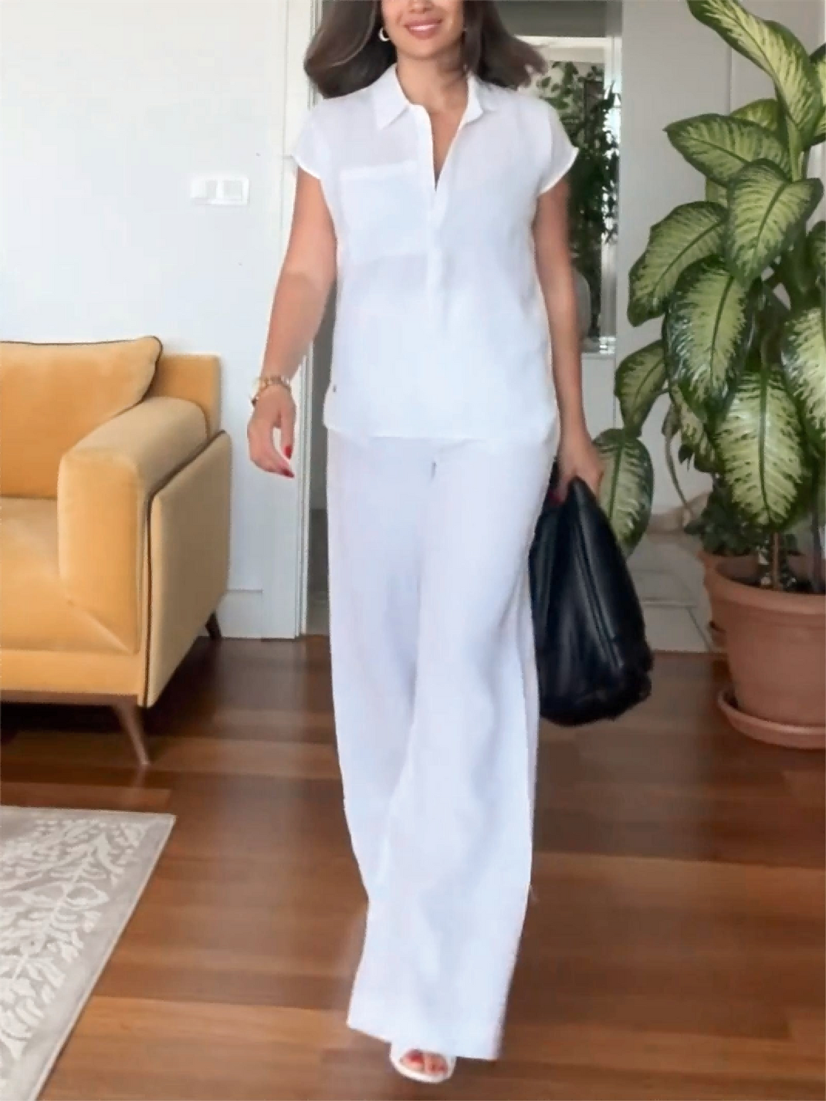 Zomerse tweedelige dames set voor een verzorgde look