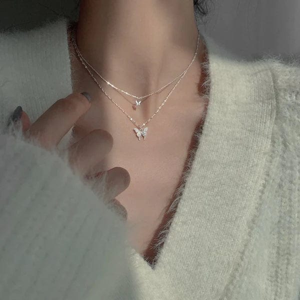 Ketting met dubbele vlinder — afbeelding 3