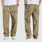 Rechte heren cargobroek met elastische taille