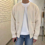 Heren cardigan met moderne pasvorm