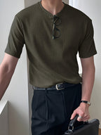 Luchtig groen heren T-shirt