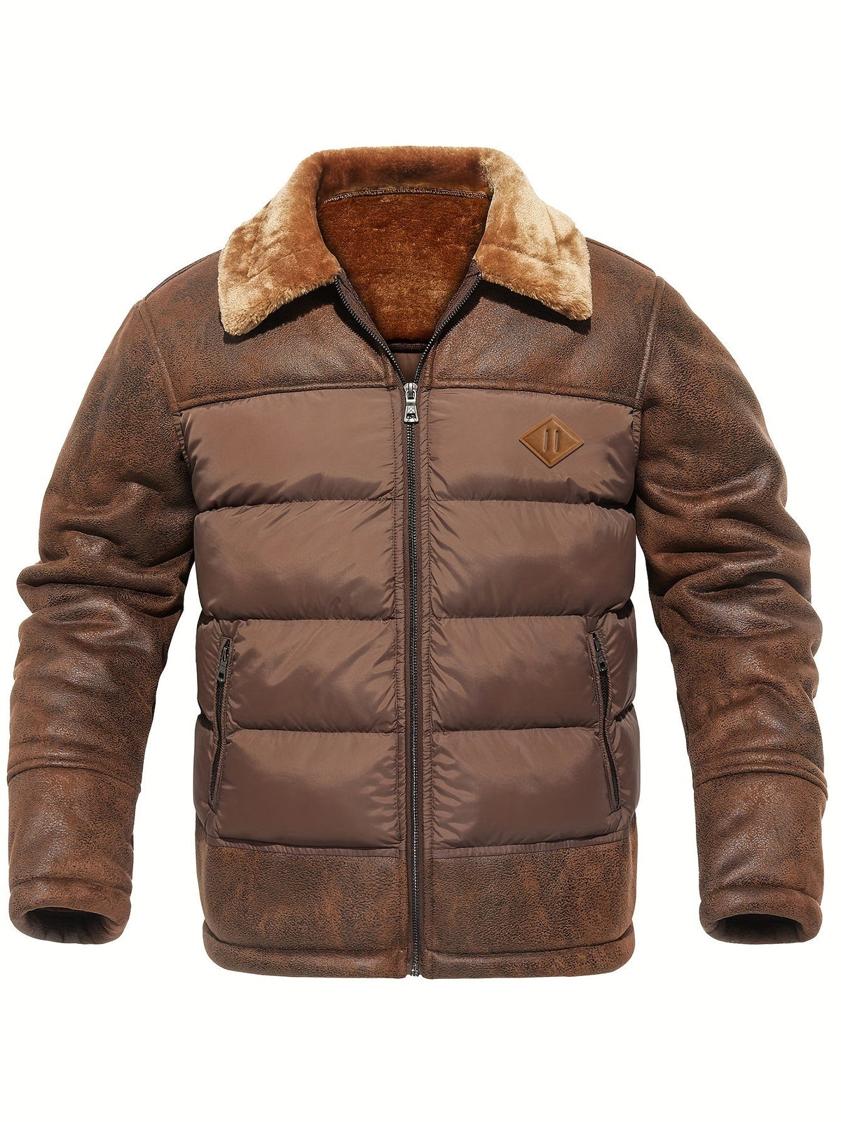 Winter warme fleece jas voor heren