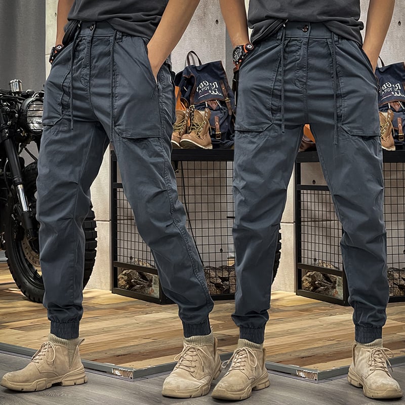 Rekbare heren cargo broek
