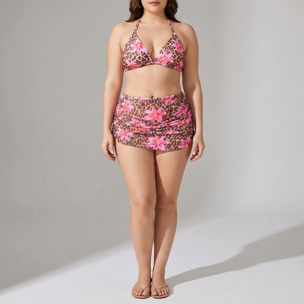 4-delige plus-size badkledingset