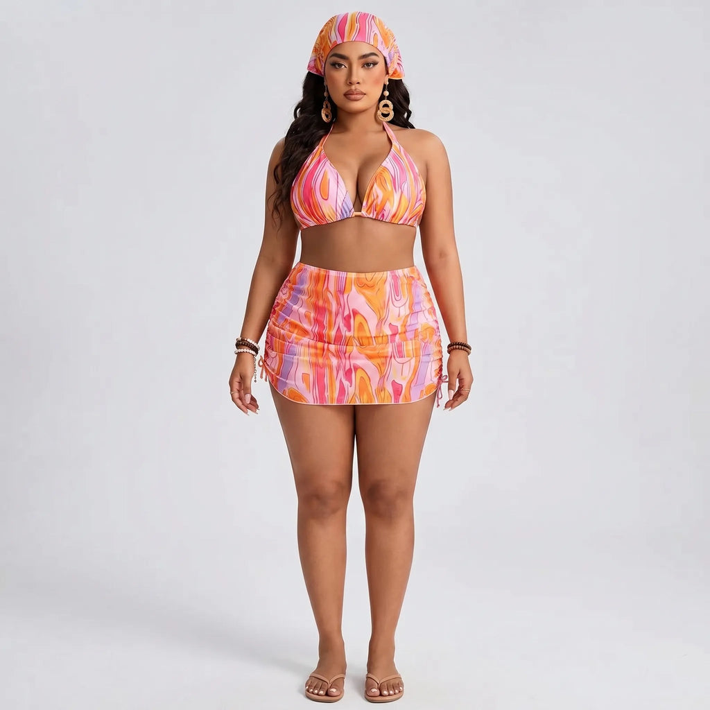 4-delige plus-size badkledingset — afbeelding 6