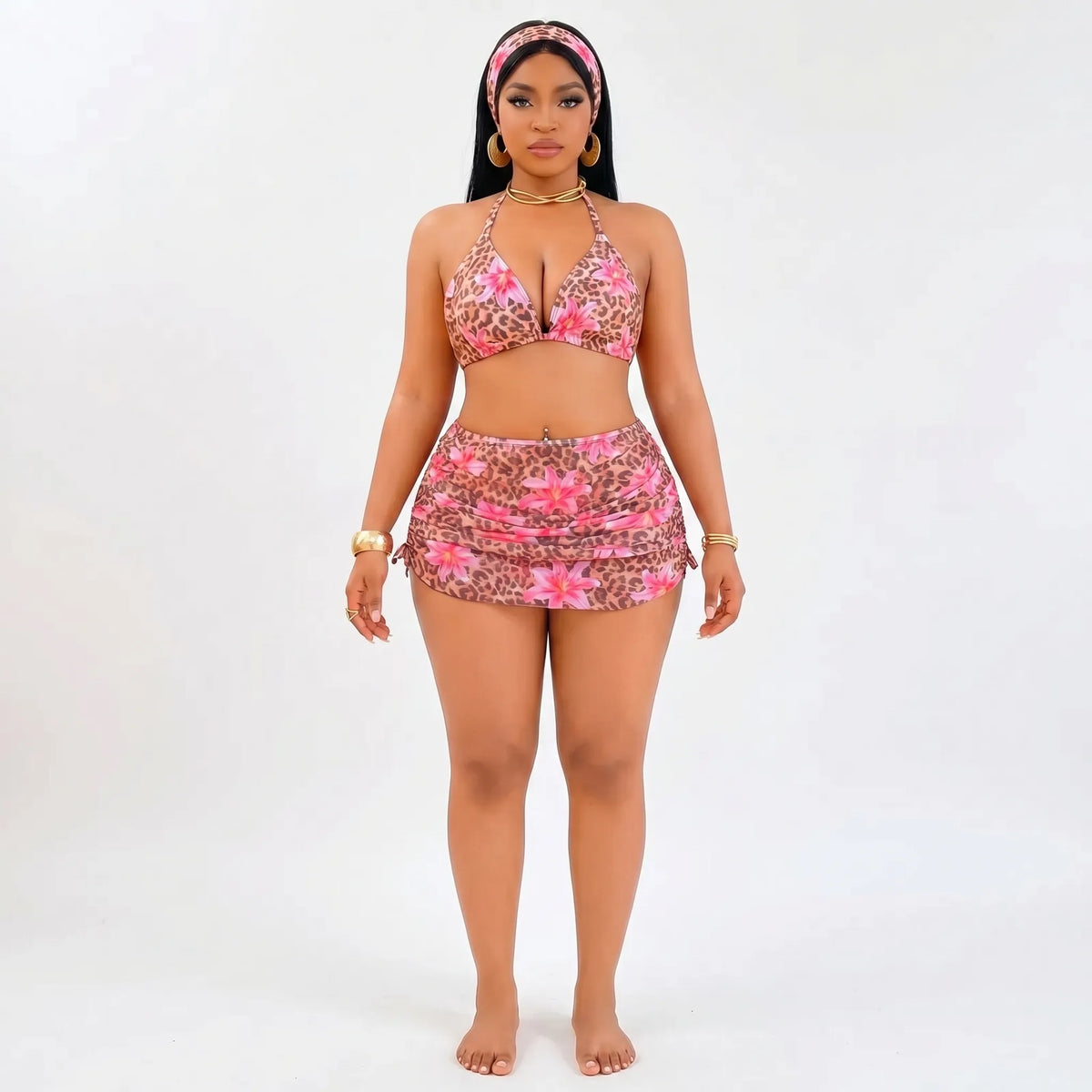 4-delige plus-size badkledingset — afbeelding 7