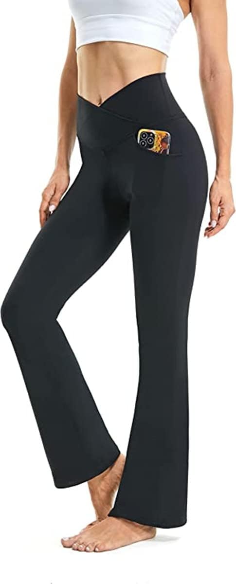 Flared yoga leggings