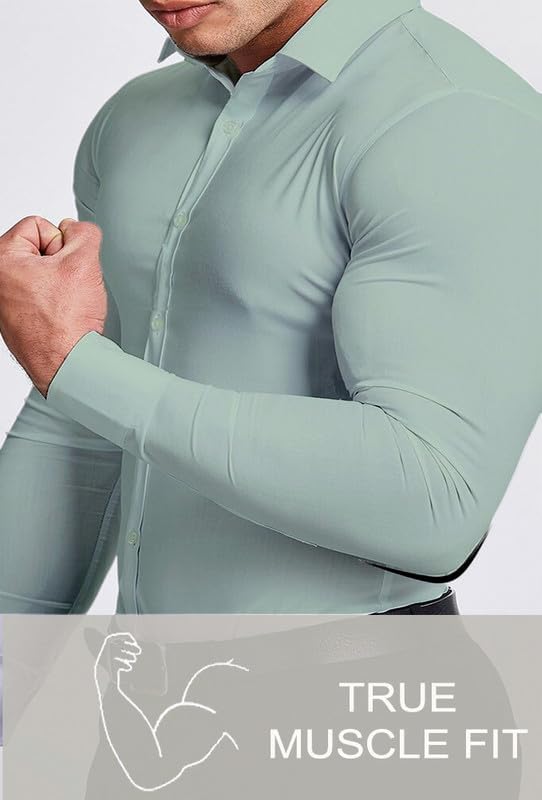 Kreukvrij slim fit overhemd voor heren — afbeelding 27