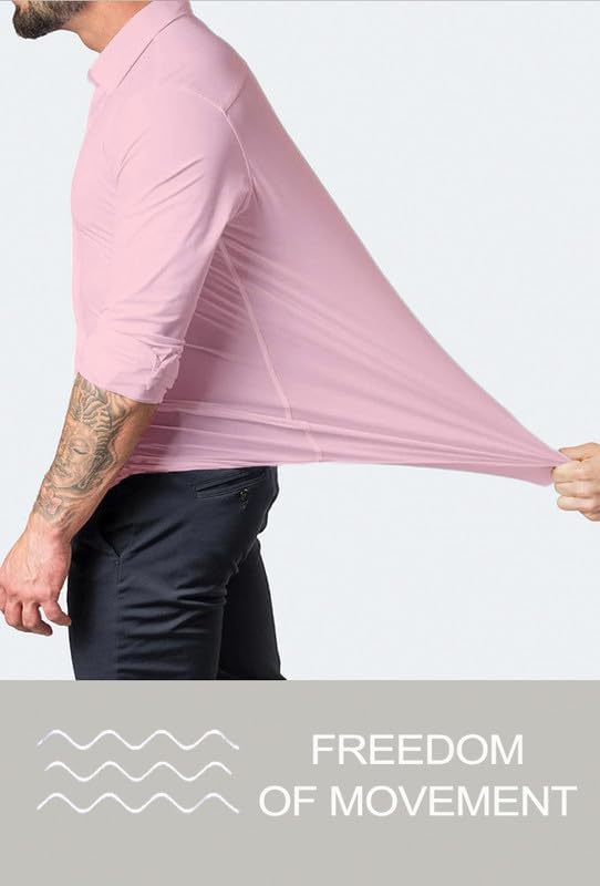 Kreukvrij slim fit overhemd voor heren — afbeelding 49
