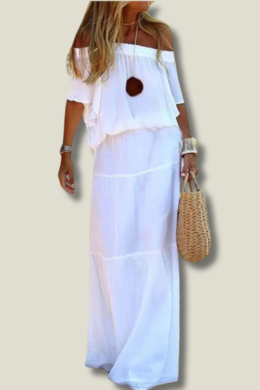 Off shoulder zomerjurk