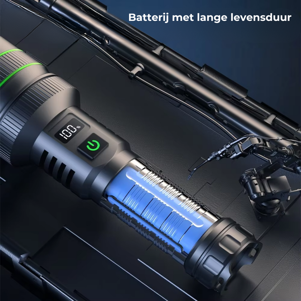 Extreem felle en zoombare LED zaklamp