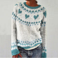 Comfy trui met hartjesprint