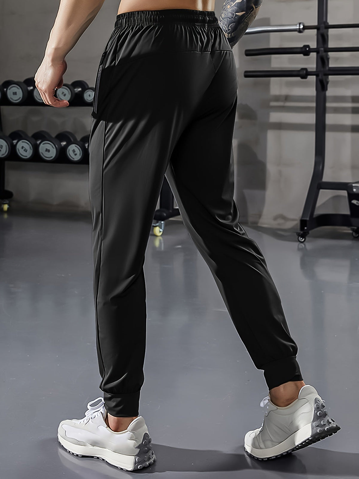 Effen heren sportbroek met zakken