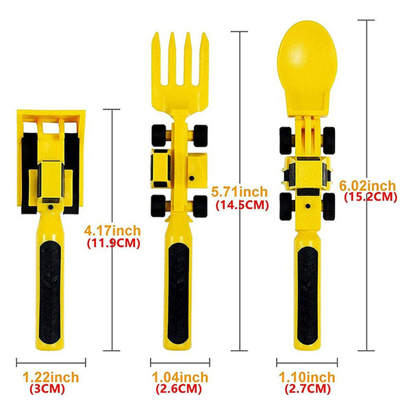 Bulldozer kinderbestek set — afbeelding 31