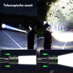 Extreem felle en zoombare LED zaklamp