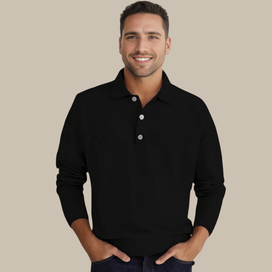 Heren polo trui met lange mouwen – Noor