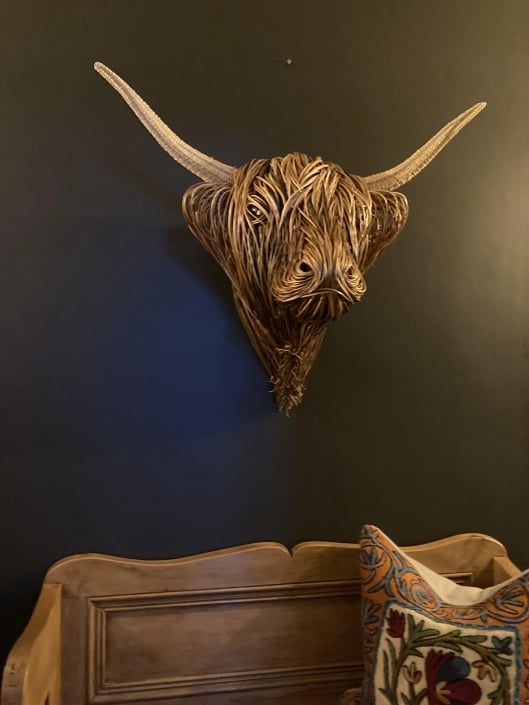 Koe wandsculptuur