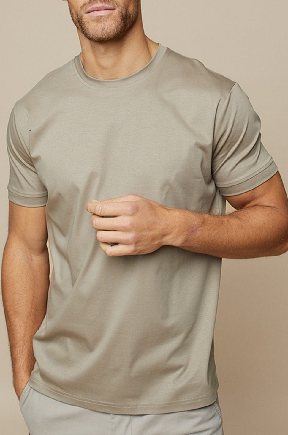 Glanzend & zacht heren T-Shirt van gemerceriseerd katoen