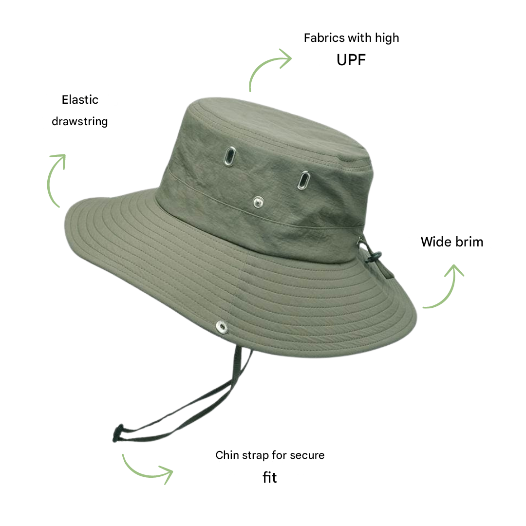 Outdoor buckethat met uv-bescherming