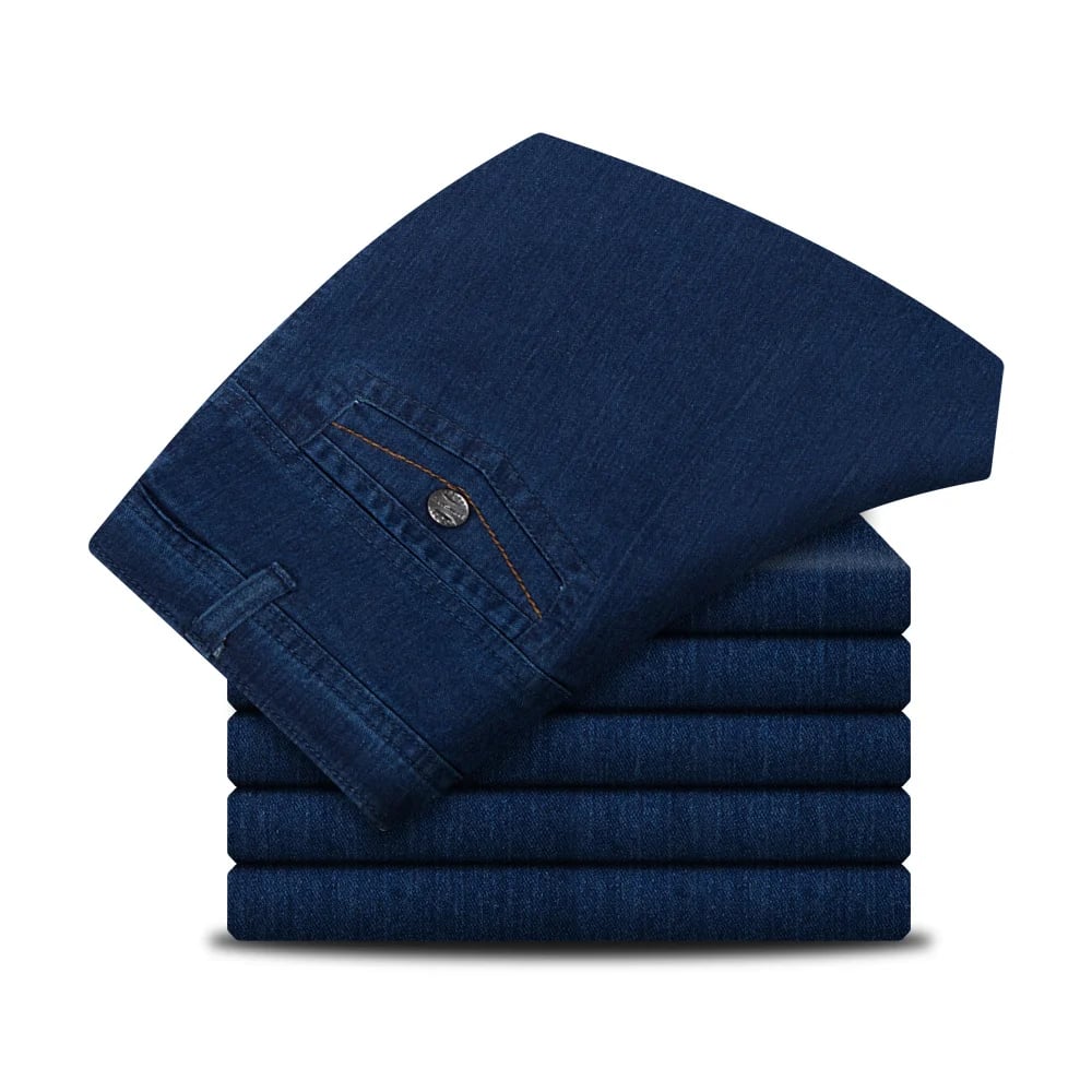 Herenjeans met hoge taille en rechte pijp