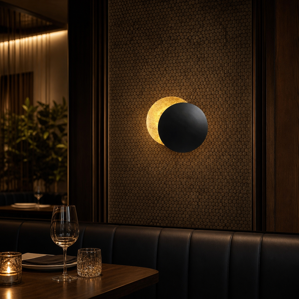 Design wandlamp halo – goud, zwart of wit