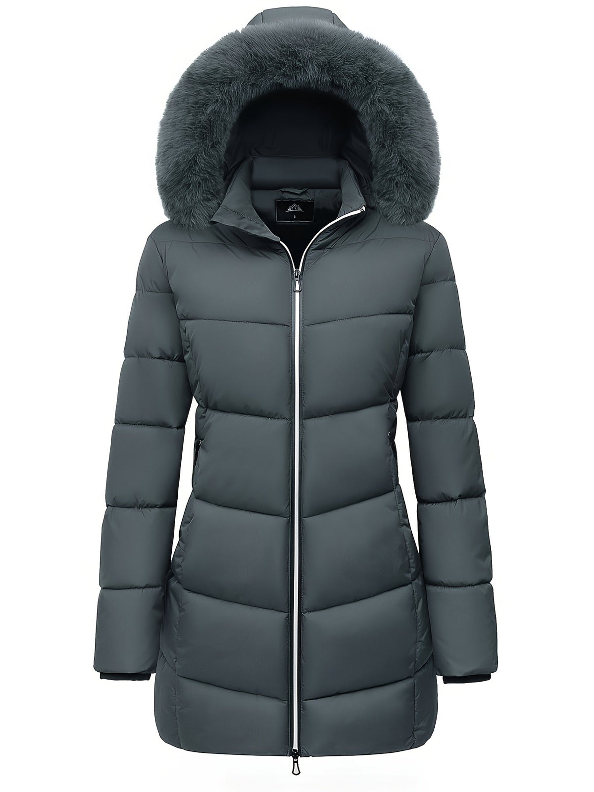 Warme puffy jas met stijlvolle details