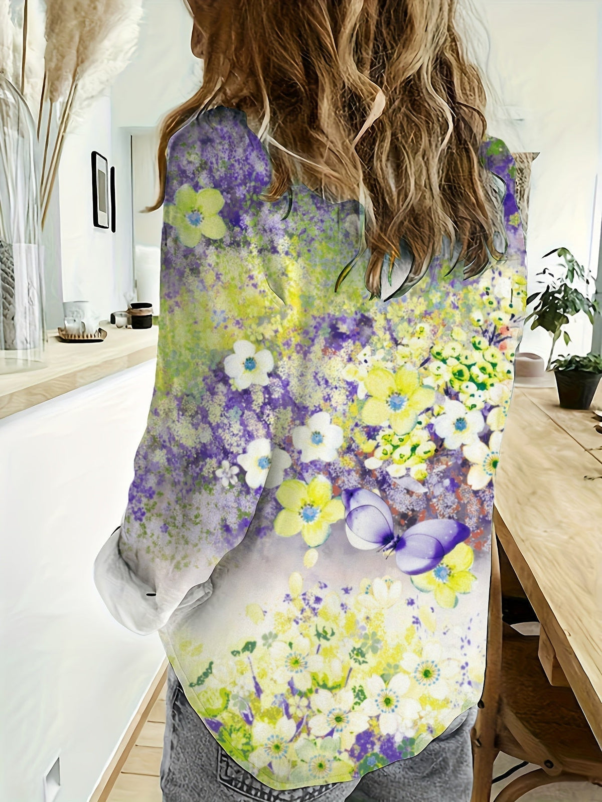 Doris | Losvallende boho-blouse met bloemenprint