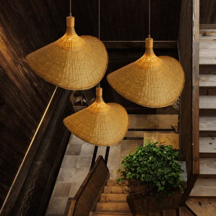 Rieten hanglamp