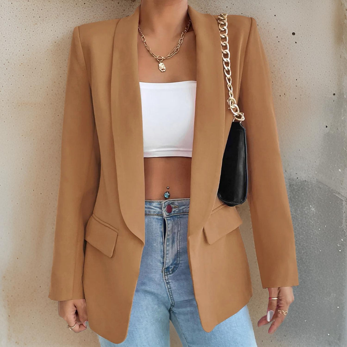Damesblazer van polyester-katoen