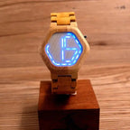 Digitaal houten led-horloge – breedte: 22.5mm