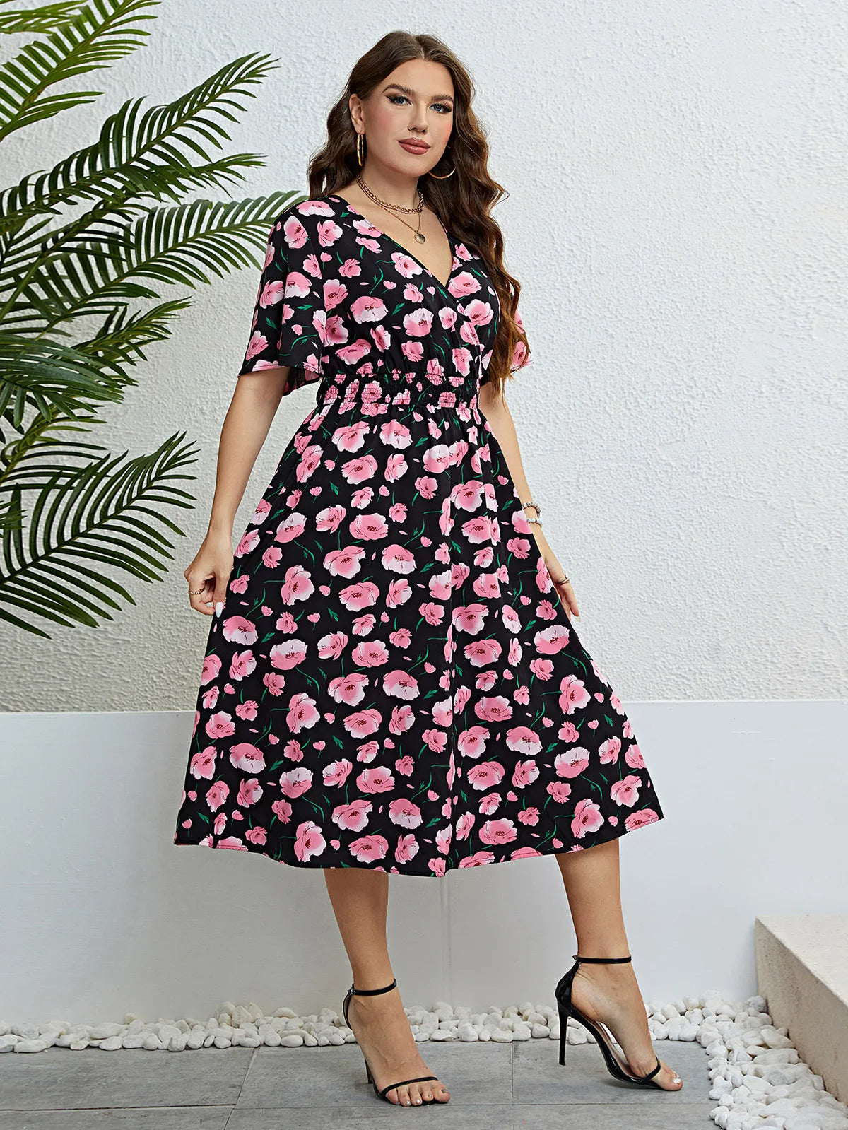 Meredith plus-size jurk