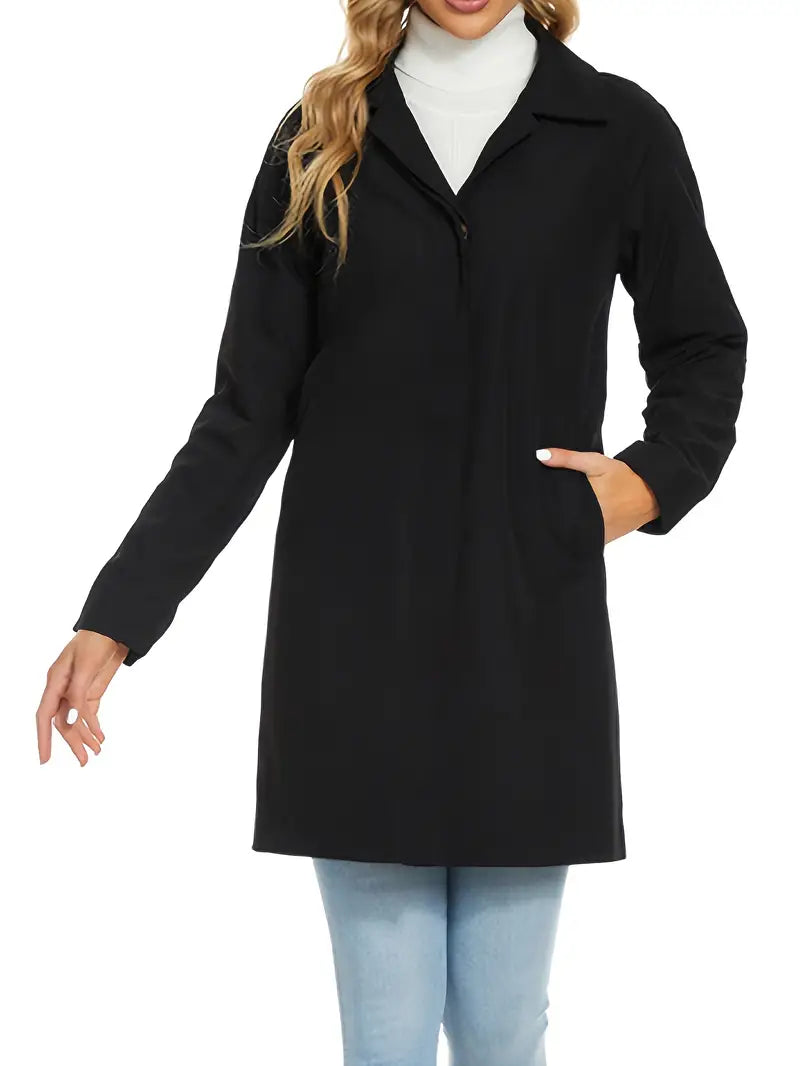 Lange dames trenchcoat met tailleceintuur