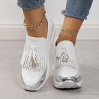 Damessneakers met flexibele zool in wit of zwart
