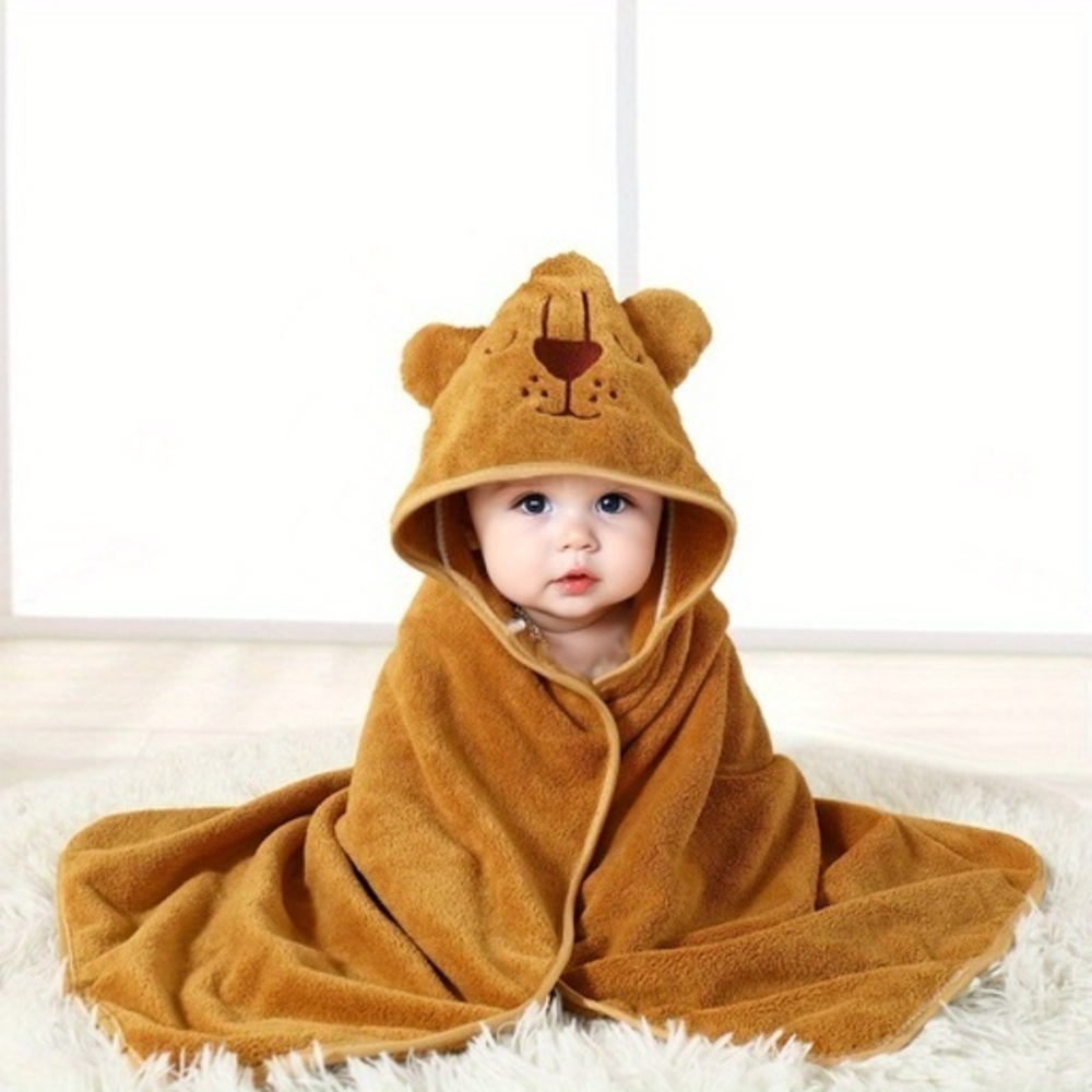 Babybadcape met capuchon