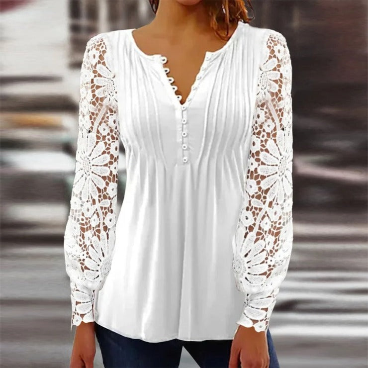 Dames longsleeve in effen kleur