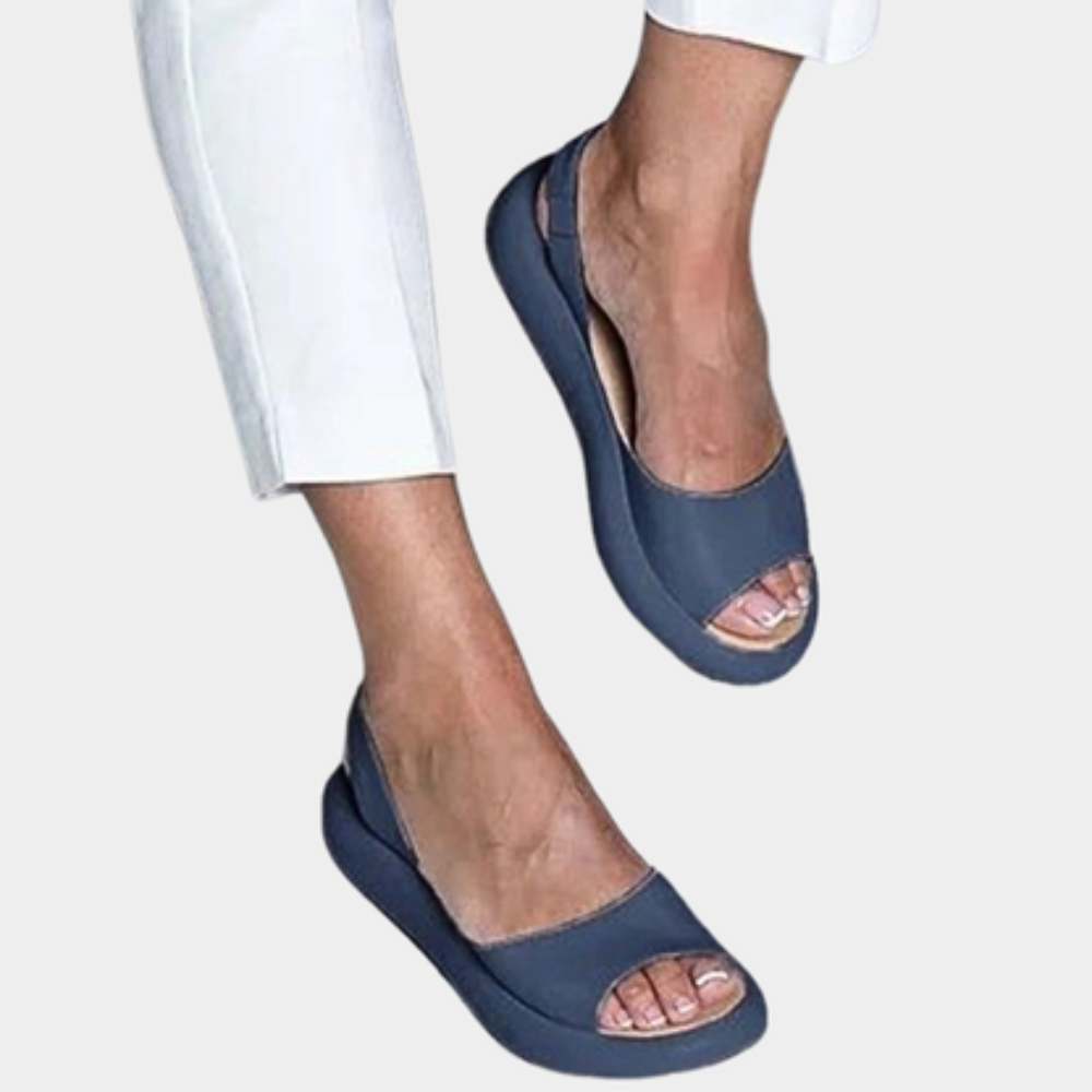 Dames zomerschoenen met dikke zool